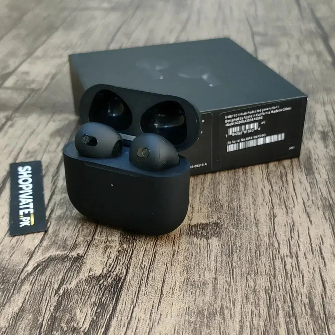 Airpods 3rd Generation Black Edition 1:1 with wireless charging case